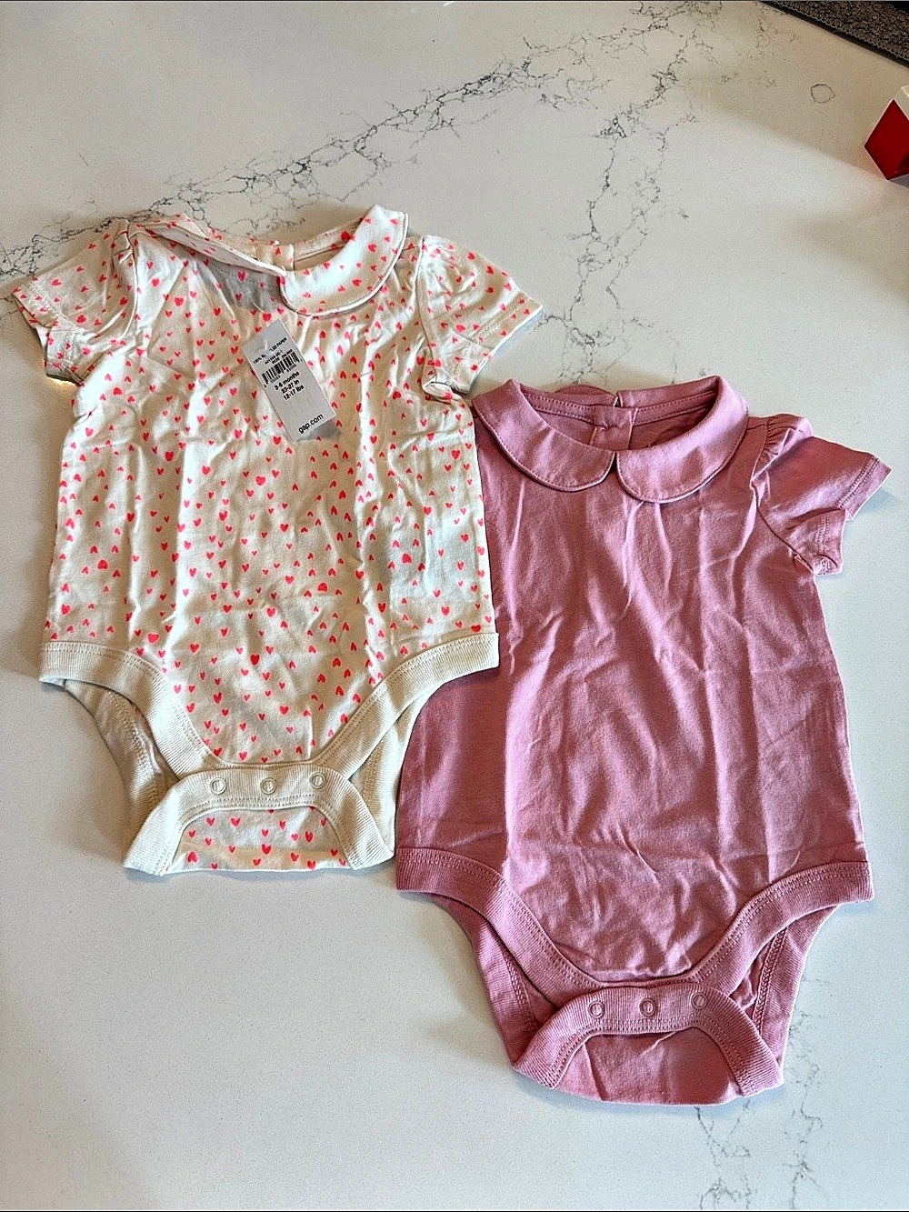 Gap Baby Peter Pan Collar Bodysuit 2-Pack Baby 3-6M